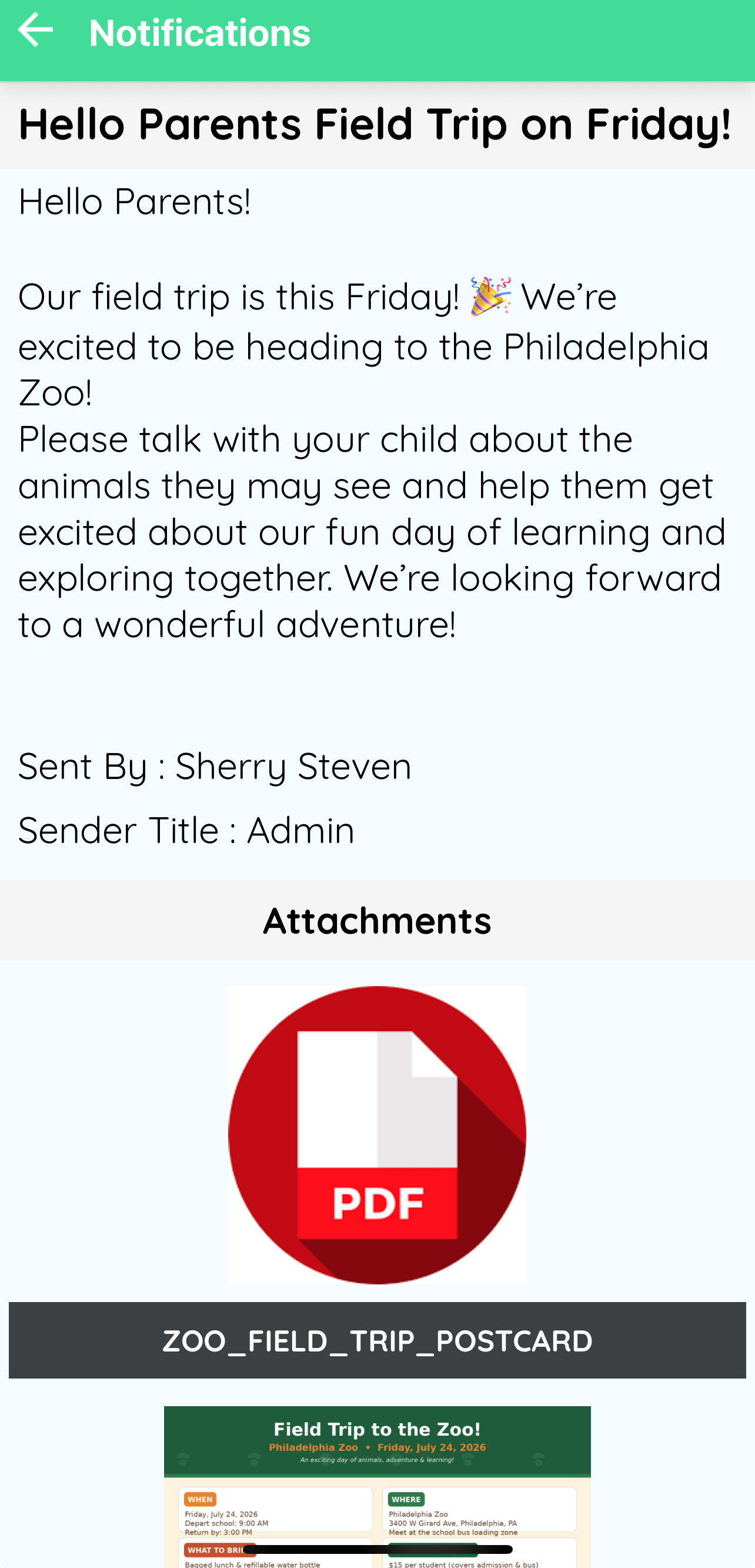 InstaMessage feature screenshot